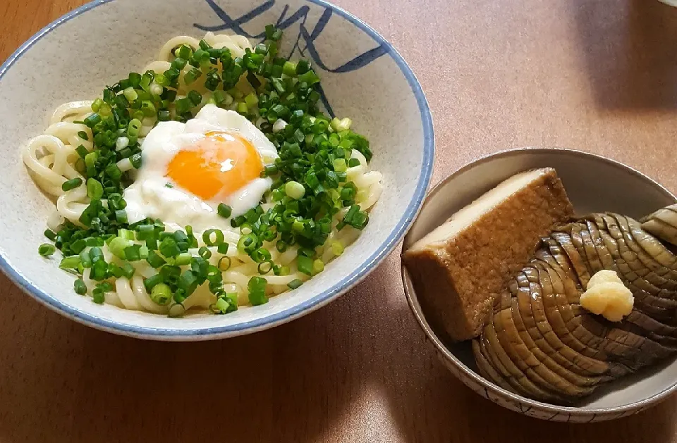 温玉ネギのっけうどん
厚揚げとなすのだし醤油煮|ナナさん