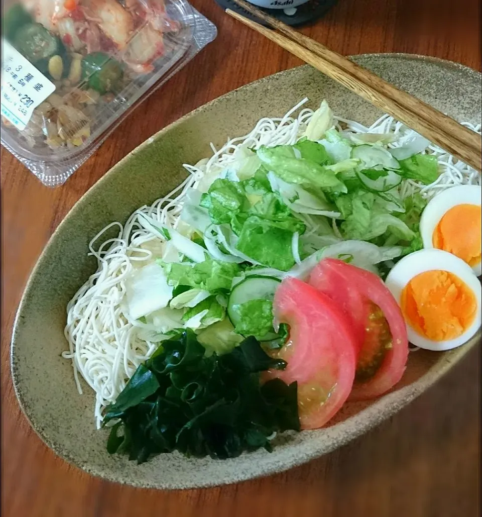 ｻﾗﾀﾞ豆腐そうめん|まりおさん