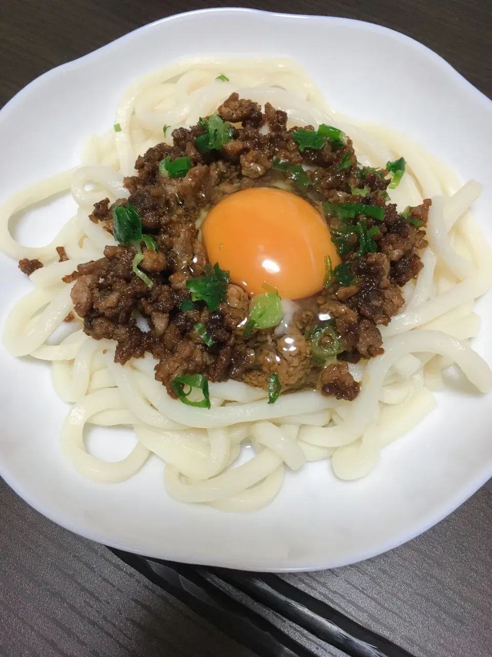 Snapdishの料理写真:肉味噌うどん|しぃさん