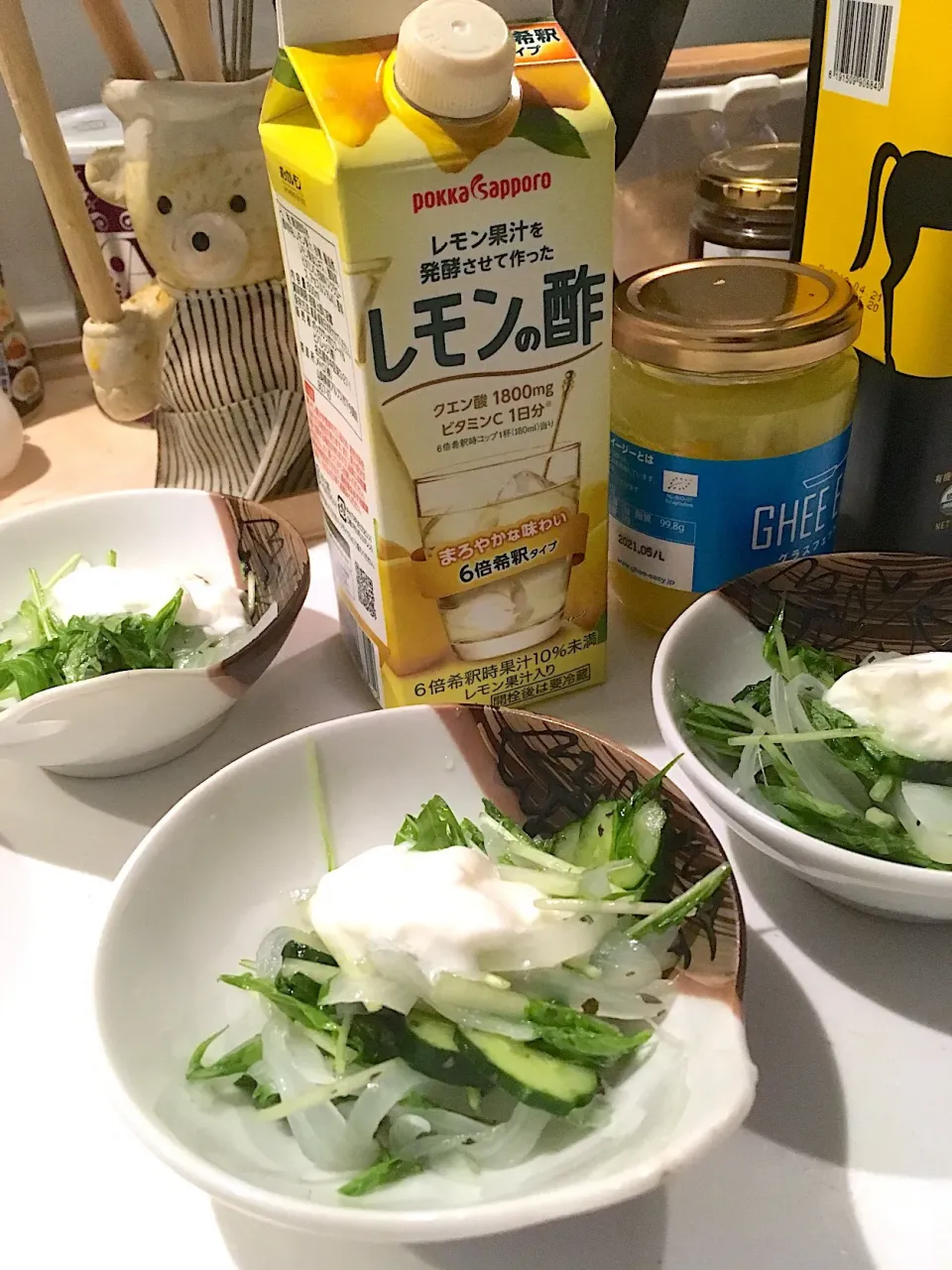 Snapdishの料理写真:レモン🍋の酢サラダ|るるうささん