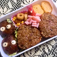 Snapdishの料理写真:焼きおにぎり弁当|はなゆきさん