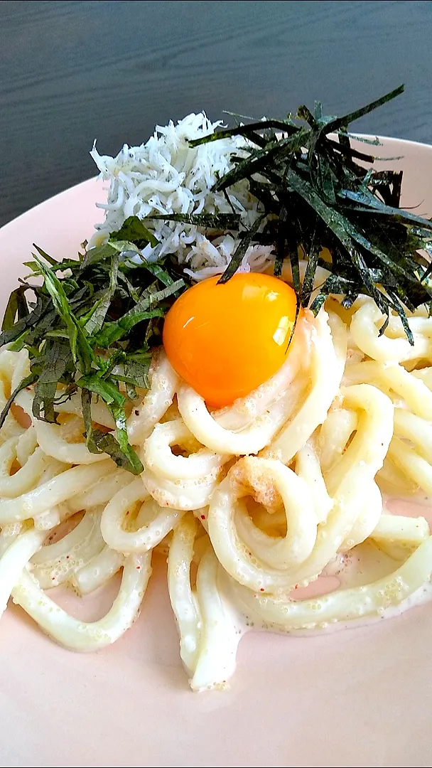 冷たい明太マヨうどん|じょうさん