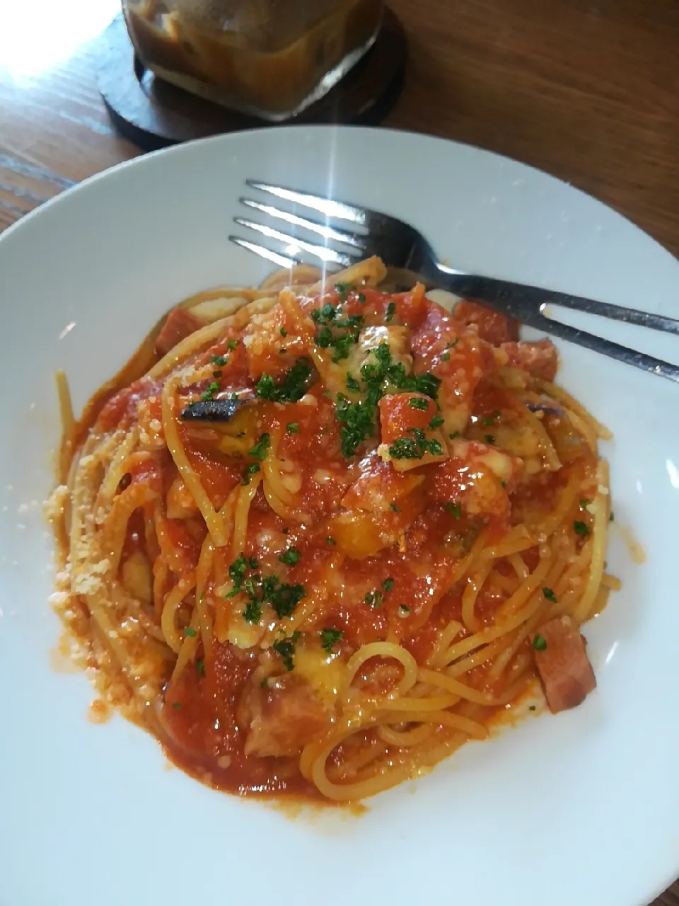 茄子とベーコンのトマトソースパスタ|洋子さん