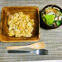 焦がし醤油のチャーハン
春巻きスープ|みかさん