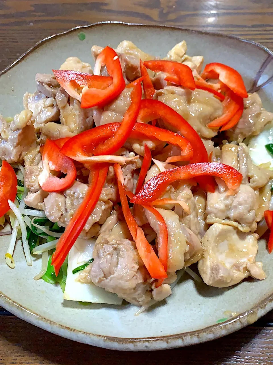 鳥もも肉の生姜焼き|きよっさんさん