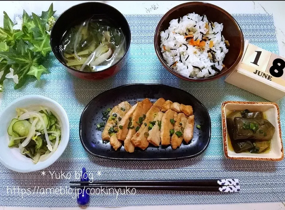 ひじき煮リメイクひじきご飯。|cookinyukoさん