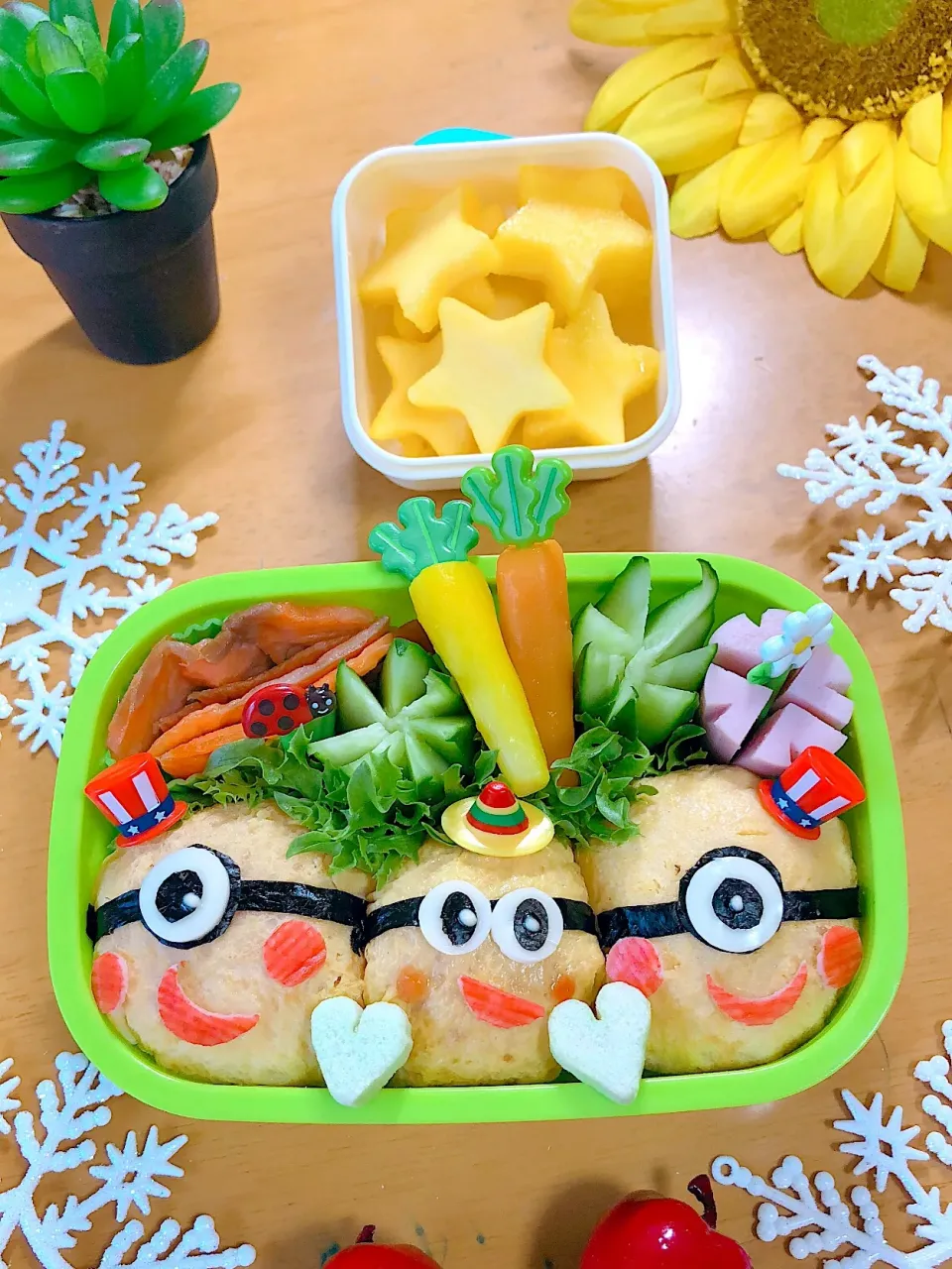 Minions bento 🍱|ソーニ( ◠‿◠ )ママさん