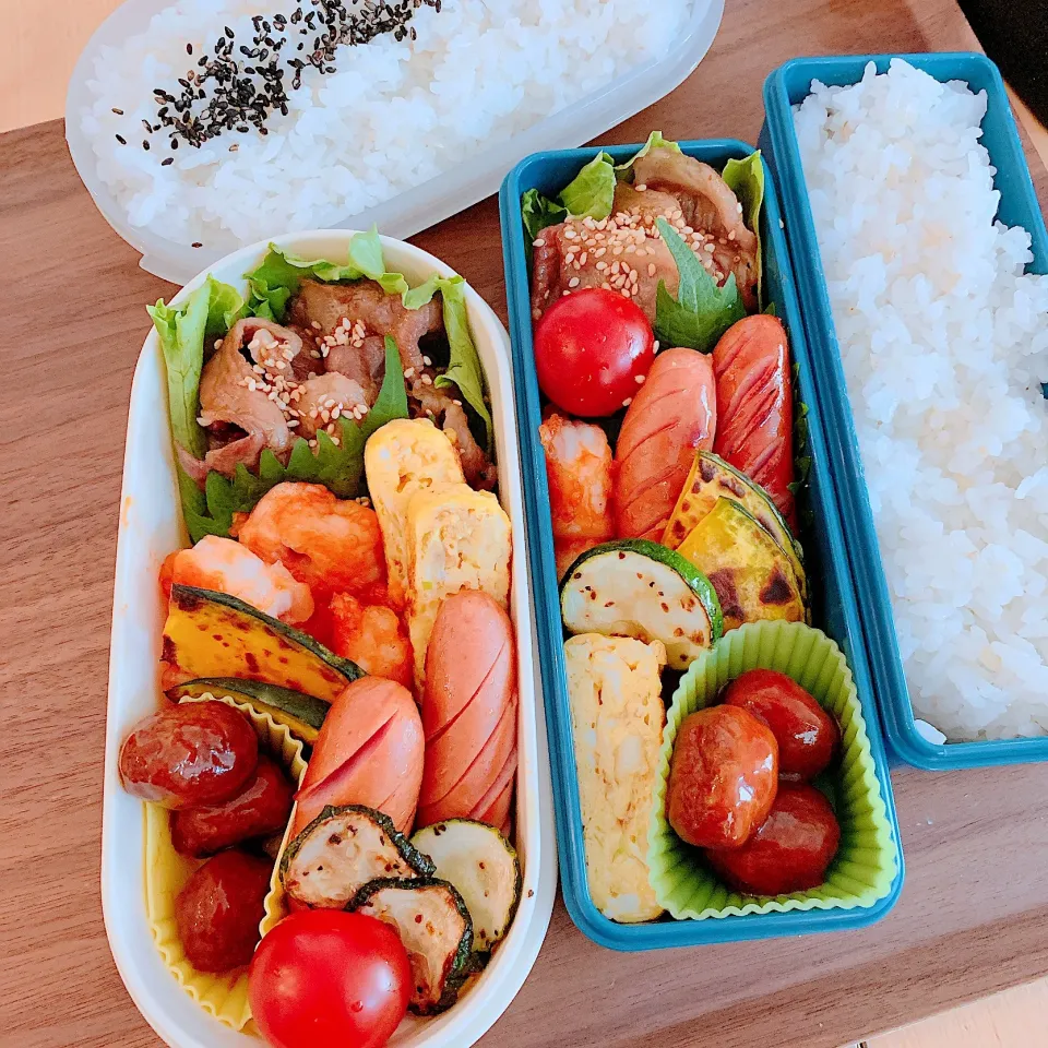 Snapdishの料理写真:20190619 夫娘弁当|あさこさん