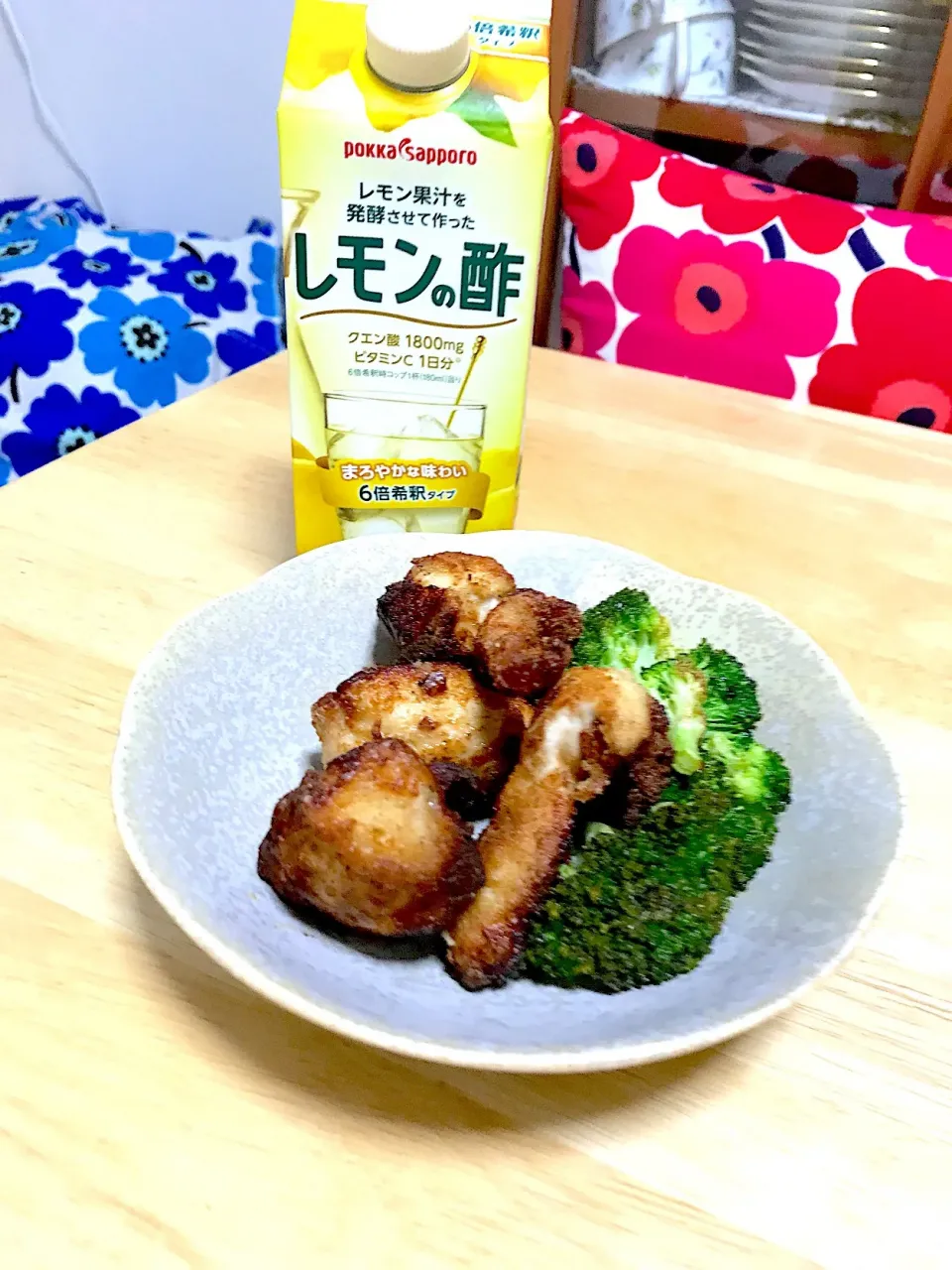 レモンの🍋酢に漬けたから揚げ
 #レモンの酢 をいただきました。|コマツ菜さん