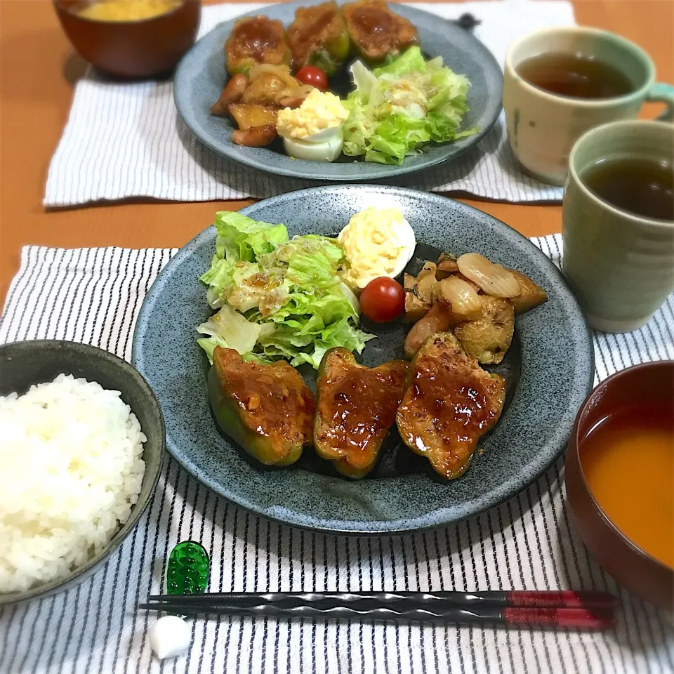 ピーマン肉詰め
ローズマリーポテト
じゃこサラダ|まいまいさん