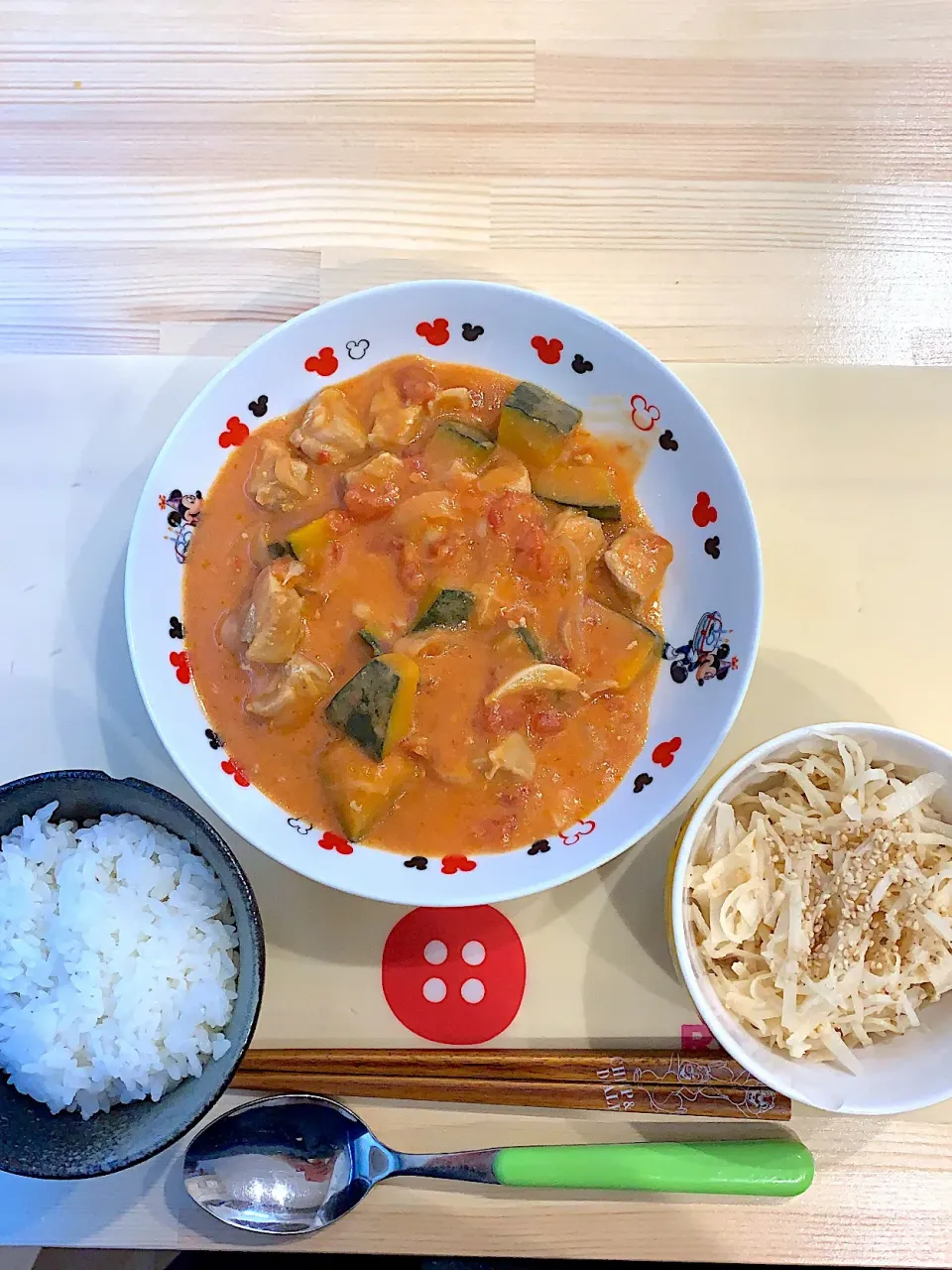 ・鶏肉とかぼちゃのトマトクリーム煮
・大根のオイマヨサラダ|ぺろたんさん