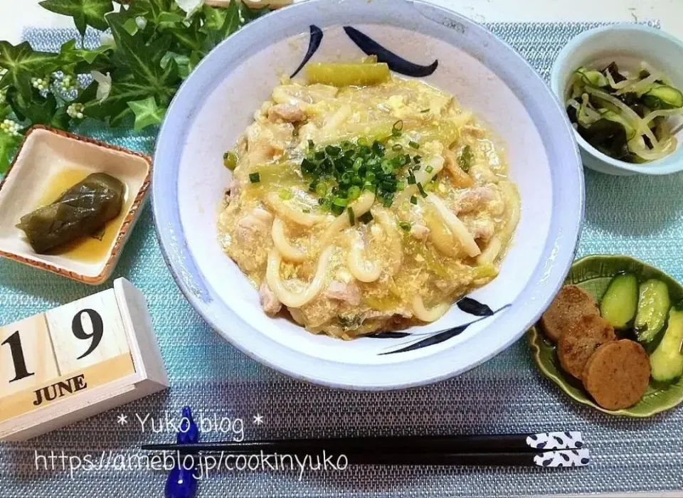 体に優しい。卵あんかけ煮込みうどん。|cookinyukoさん