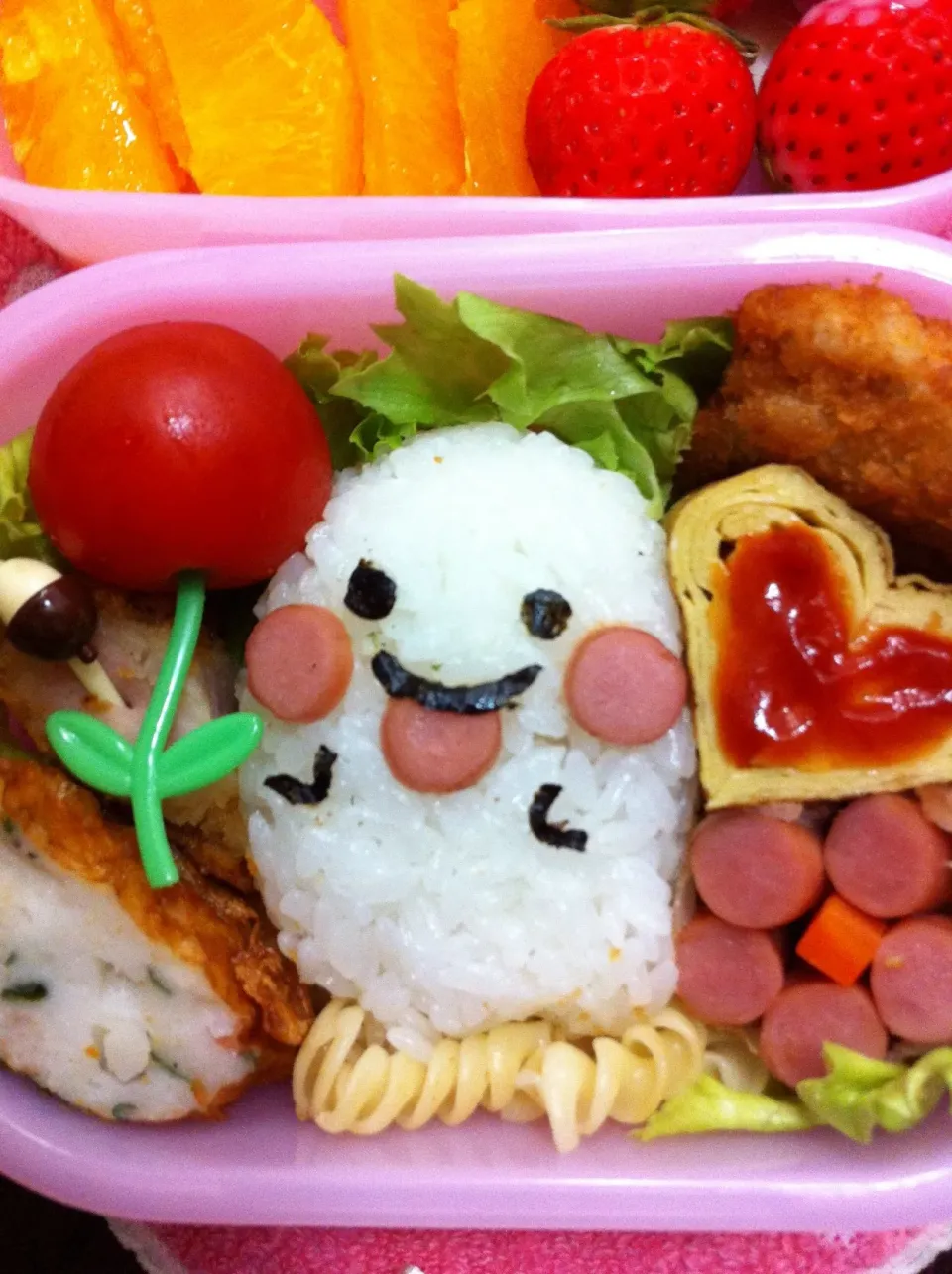 #ハロウィン弁当  #幼稚園弁当  #小学生弁当  #簡単 #おばけ|chocolaさん