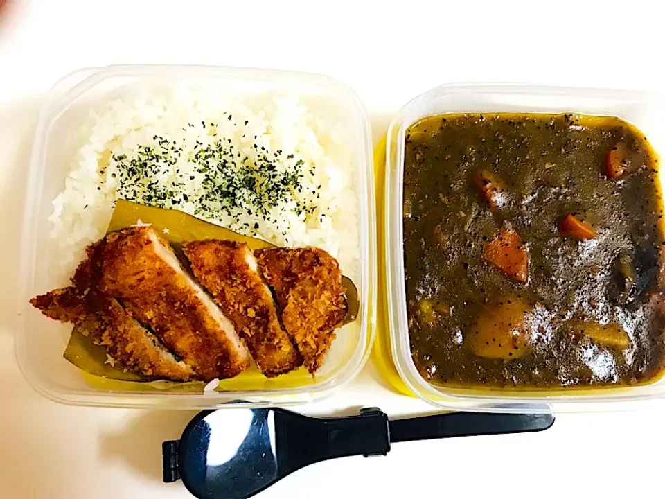 今日はカツカレー🤩
 #手作り弁当|ゆきさん