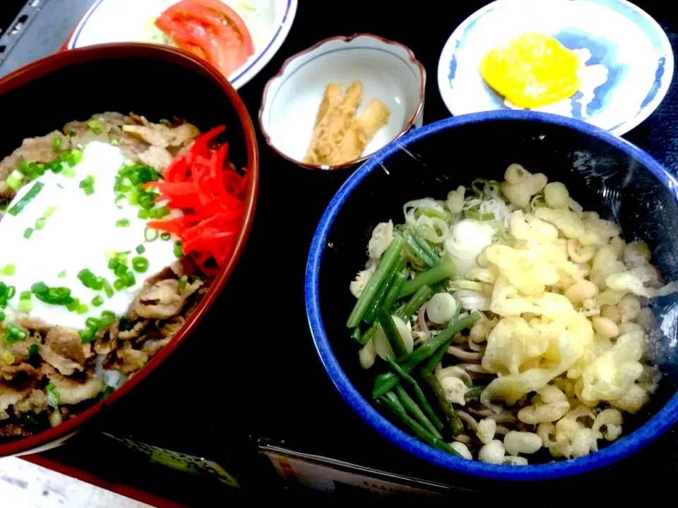 牛肉・とろろの合がけ丼＆山菜そばセット|nyama1さん