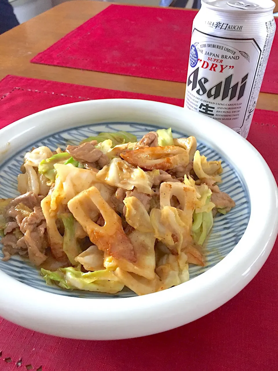 豚肉とキャベツのごま風味炒め🐷|おかちさん