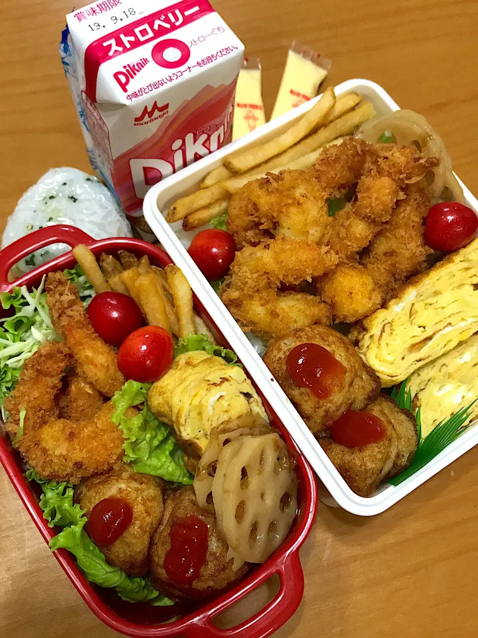 海老フライ🍤たこ焼き🐙弁当|まっきんさん