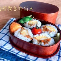 Snapdishの料理写真:海苔巻き弁当🍱

前より上手くできたけど、やっぱり切り方難しいなあ〜〜🤔🤔💔
切った途端断面グシャアーッてなる🔪笑