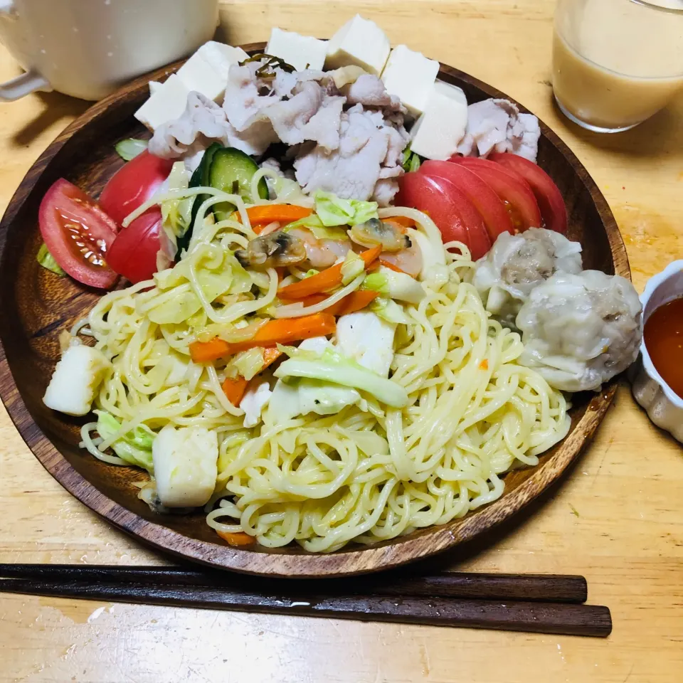 甘酒
塩焼きソバと冷しゃぶのプレート|ミカさん