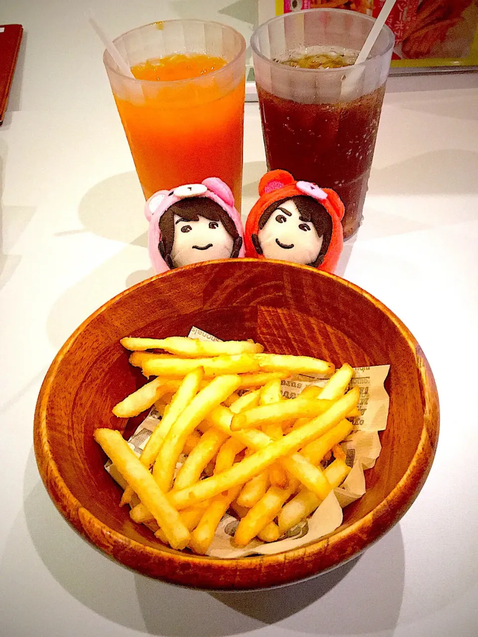 Snapdishの料理写真:ポテトと野菜ジュースとアイスティー💗❤️|なぎさん