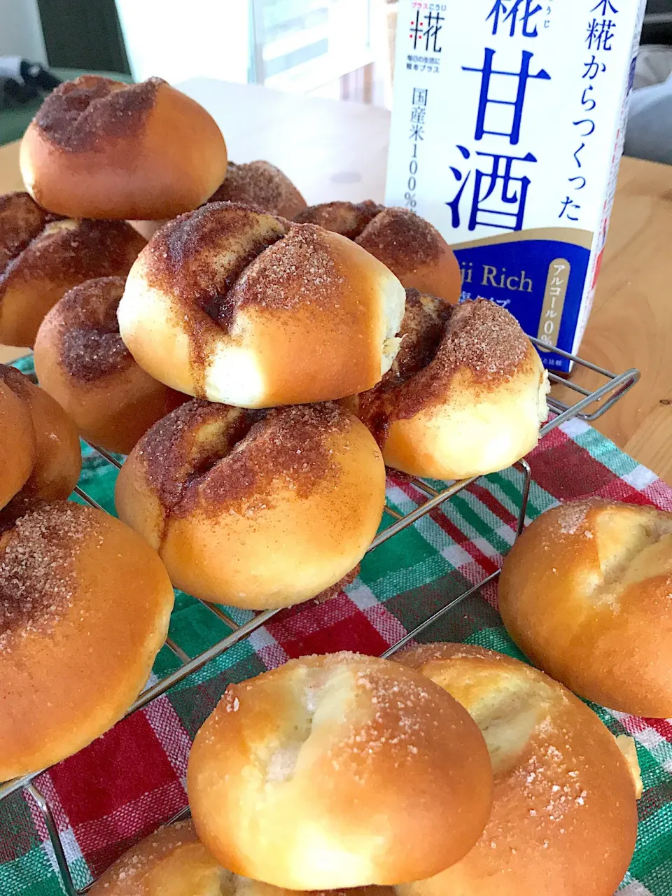 糀甘酒で塩バターパン&シナモンシュガーパン
#糀甘酒#焼きたてパン|あずきさん