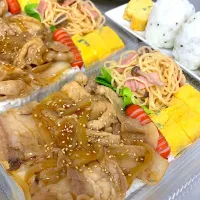 Snapdishの料理写真:生姜焼き弁当|ねむちゃんさん