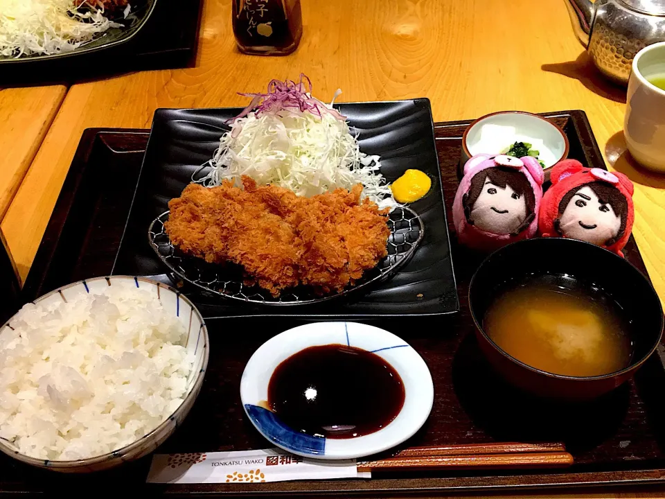 一口ひれかつご飯定食💗❤️和幸|なぎさん