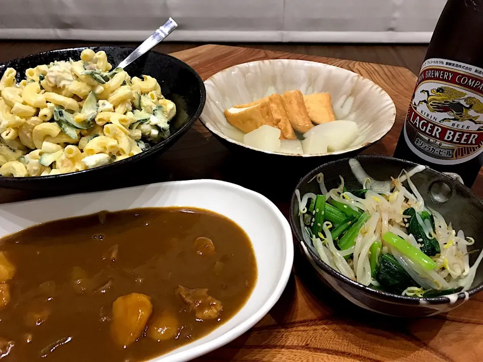 Snapdishの料理写真:2019.6.21 カレー晩酌🍻🍻🍻|ゆみずさん