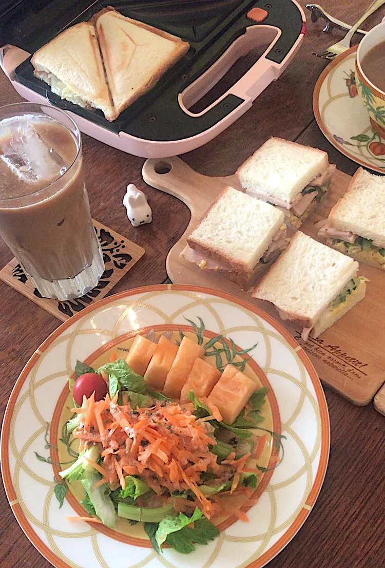 ブランチ #ホットサンド #ビタントニオ #サンドイッチ|小松菜さん