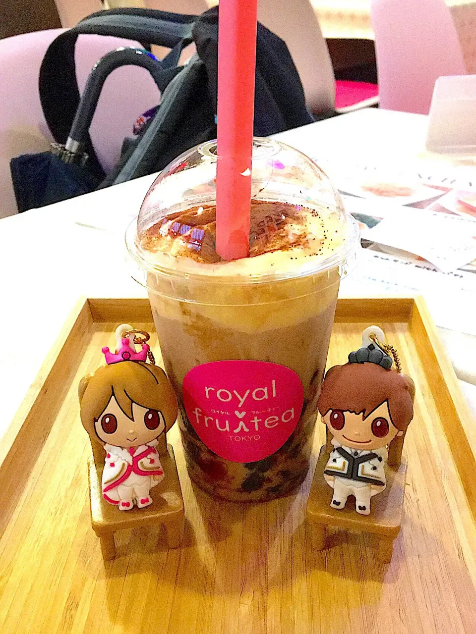 Snapdishの料理写真:ティラミスロイヤルタピオカミルクティー💖🖤royal frui tea TOKYO|なぎさん