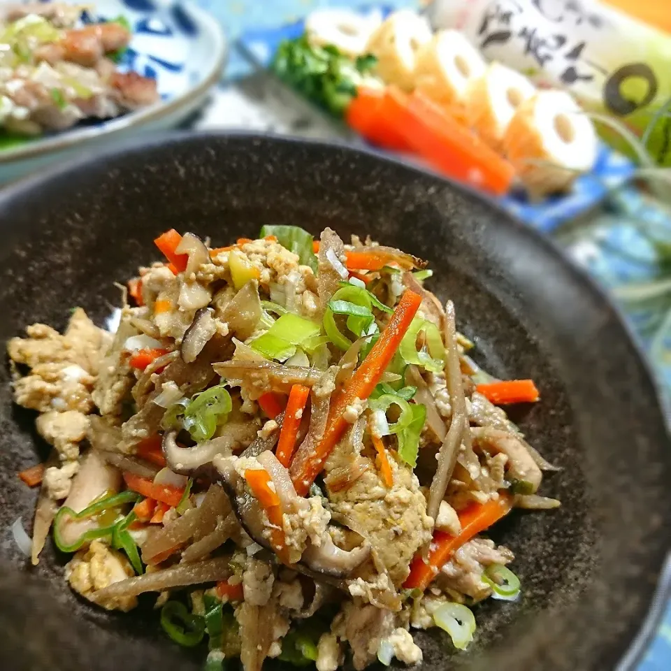 Snapdishの料理写真:我が家の炒り豆腐～母の味(*ov.v)o|とまと🍅さん