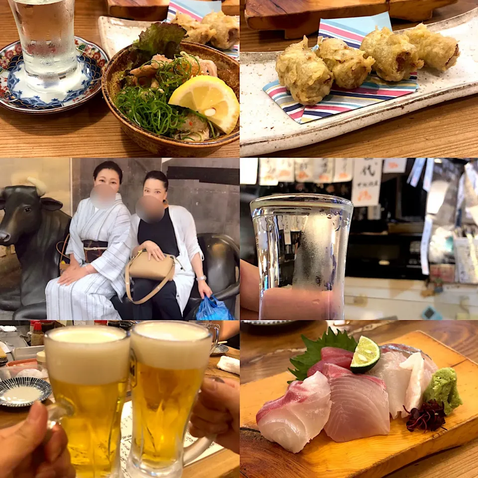 Snapdishの料理写真:吉本新喜劇の隣は「さつき」で未起さんと2人で昼飲み😋|MOMO-chan☻さん