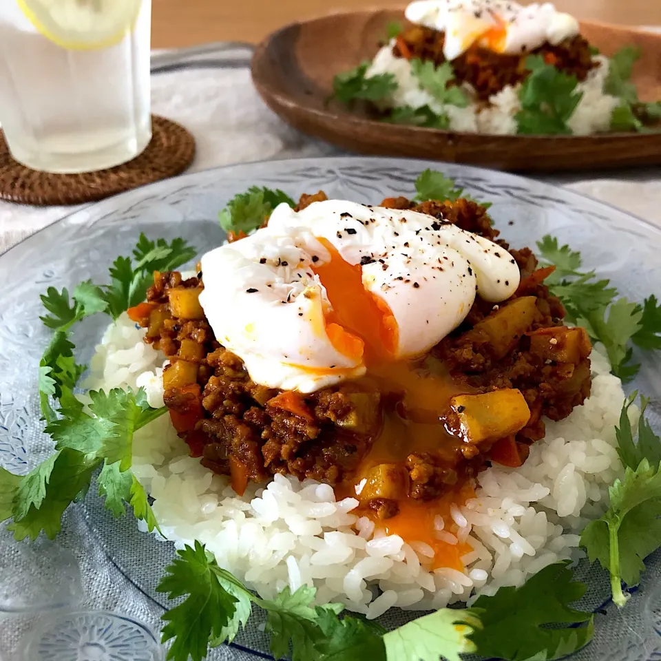 余り物野菜のドライカレー|あここさん