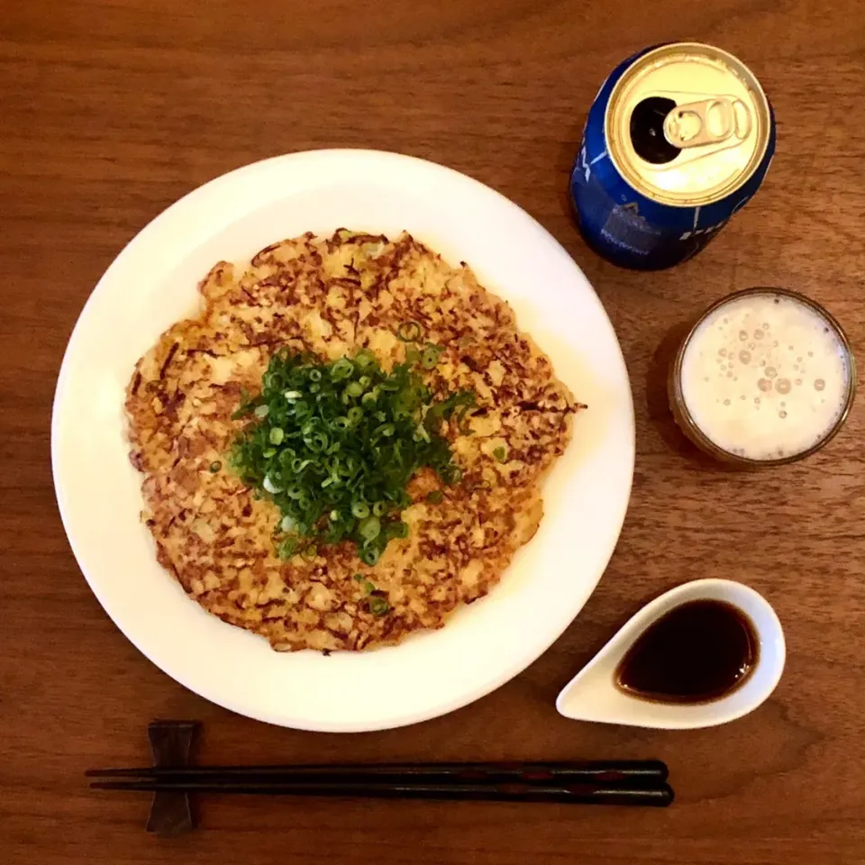 お豆腐とキャベツのお好み焼き風|マユマユさん