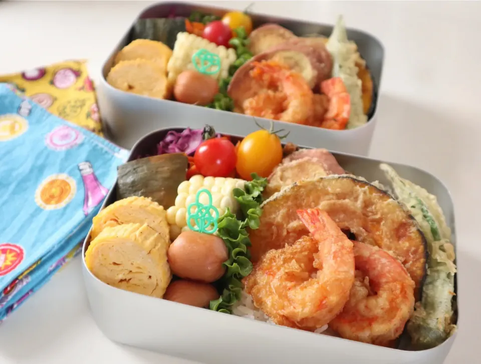 中学生男子年子弁当🍱
天丼弁当🍤🍠|なかじー。さん