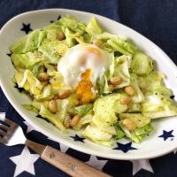 キャベツと大豆のガーリック炒め♡