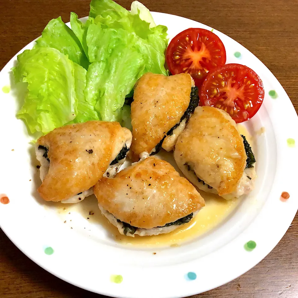 Snapdishの料理写真:ササミのしそチーズ焼き|^_^みやままさん