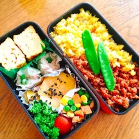 娘のために早起きして作りました。残さず食べてくれた。嬉しい #弁当  #男子弁当  #お父さん弁当  #熟年離婚|崎陽軒のシウマイ弁当さん