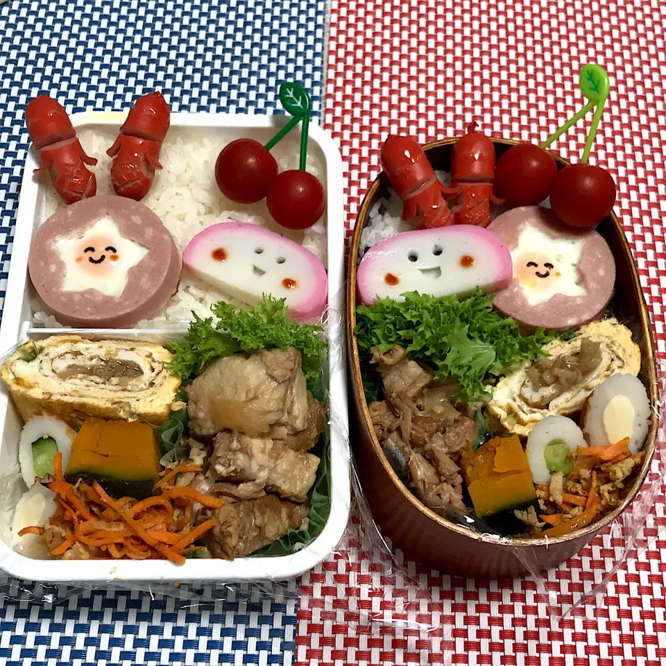 Snapdishの料理写真:2019年6月25日 ムスコ&オレ弁当♪|クッキングおやぢさん