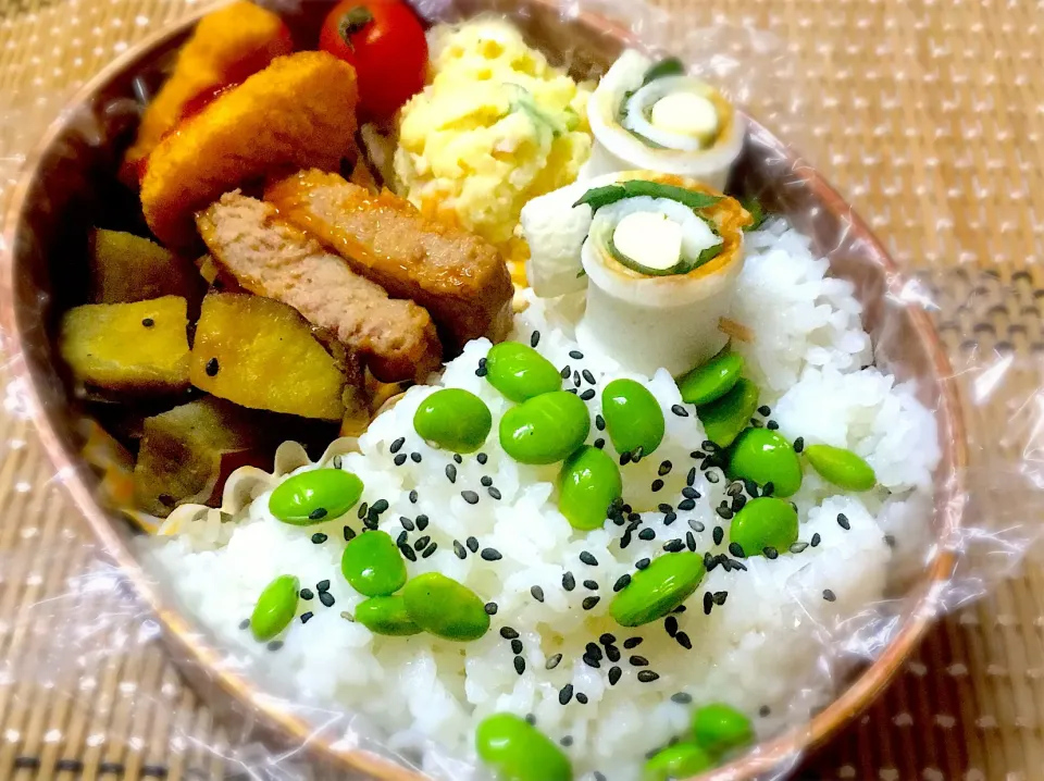 Snapdishの料理写真:#高校生男子のわっぱ弁当|もりや❤ゆりさん