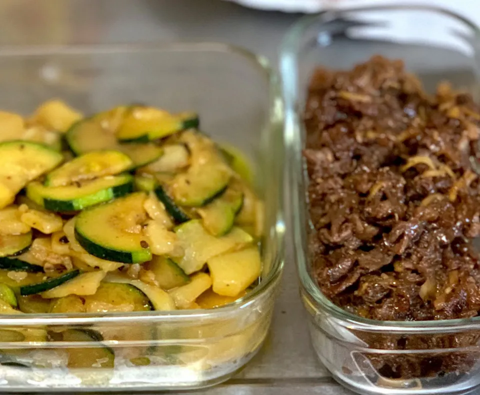 ズッキーニとジャガイモのマリネ
牛肉の味噌しぐれ煮|sakiさん