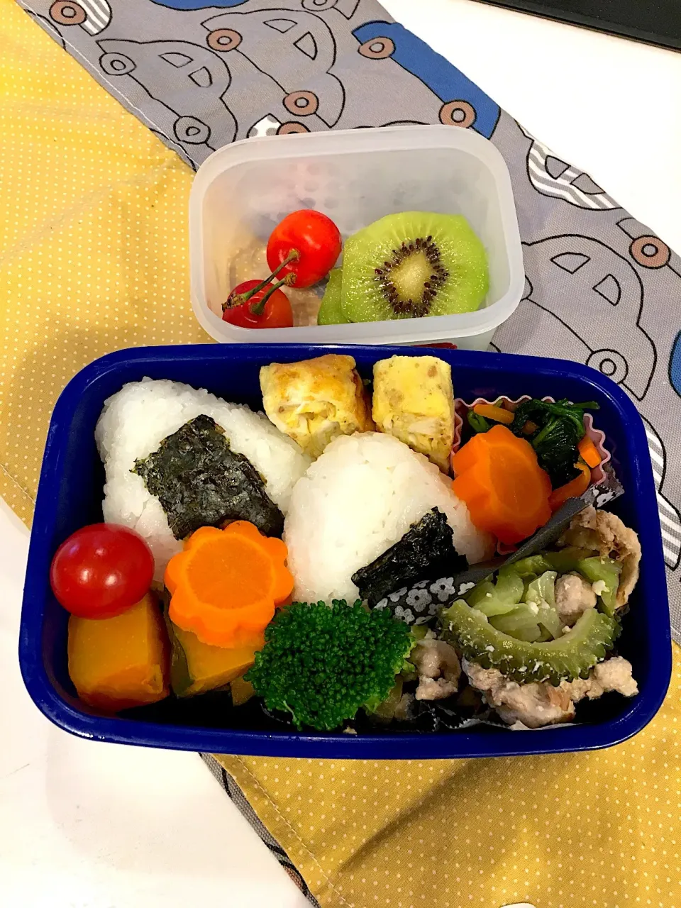 Snapdishの料理写真:6／25(火)幼稚園年少お弁当
ゴーヤチャンプル|airi-nさん