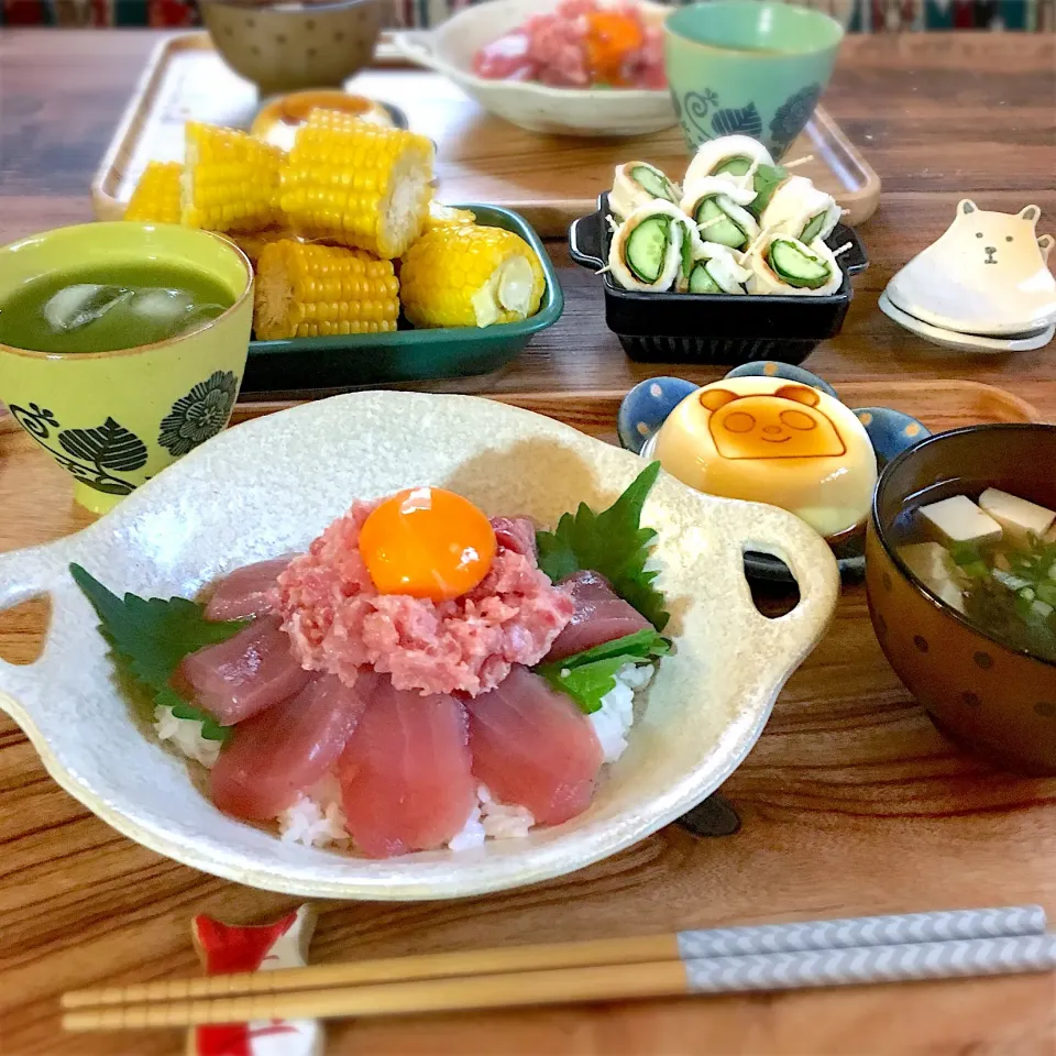 まぐろ丼定食|ともみさん