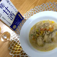 麹甘酒と豆乳を使った、牡蠣と玉ねぎのスープ|yukinikuさん