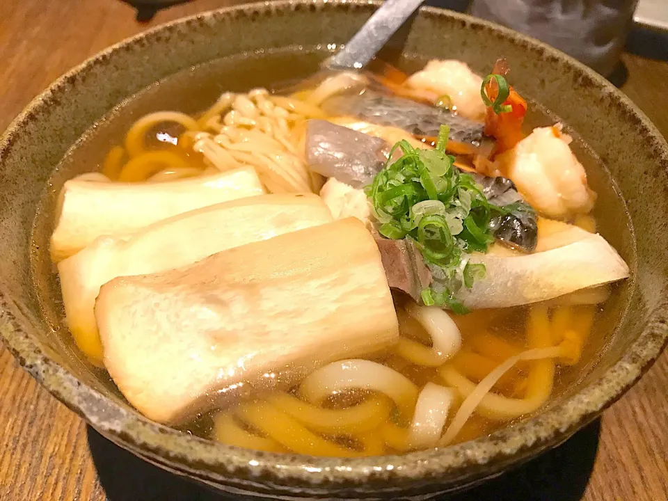 Seafood soup udon|Sky Blueさん