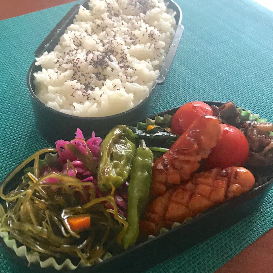 今日のお弁当🍱
牛肉の醤油炒め
細切り昆布の煮物
ほうれん草とコーンソテー
ししとう

今日も暑くなりそう💦
朝早くからお疲れ様

気をつけていってらっしゃい👋😊|mokoさん