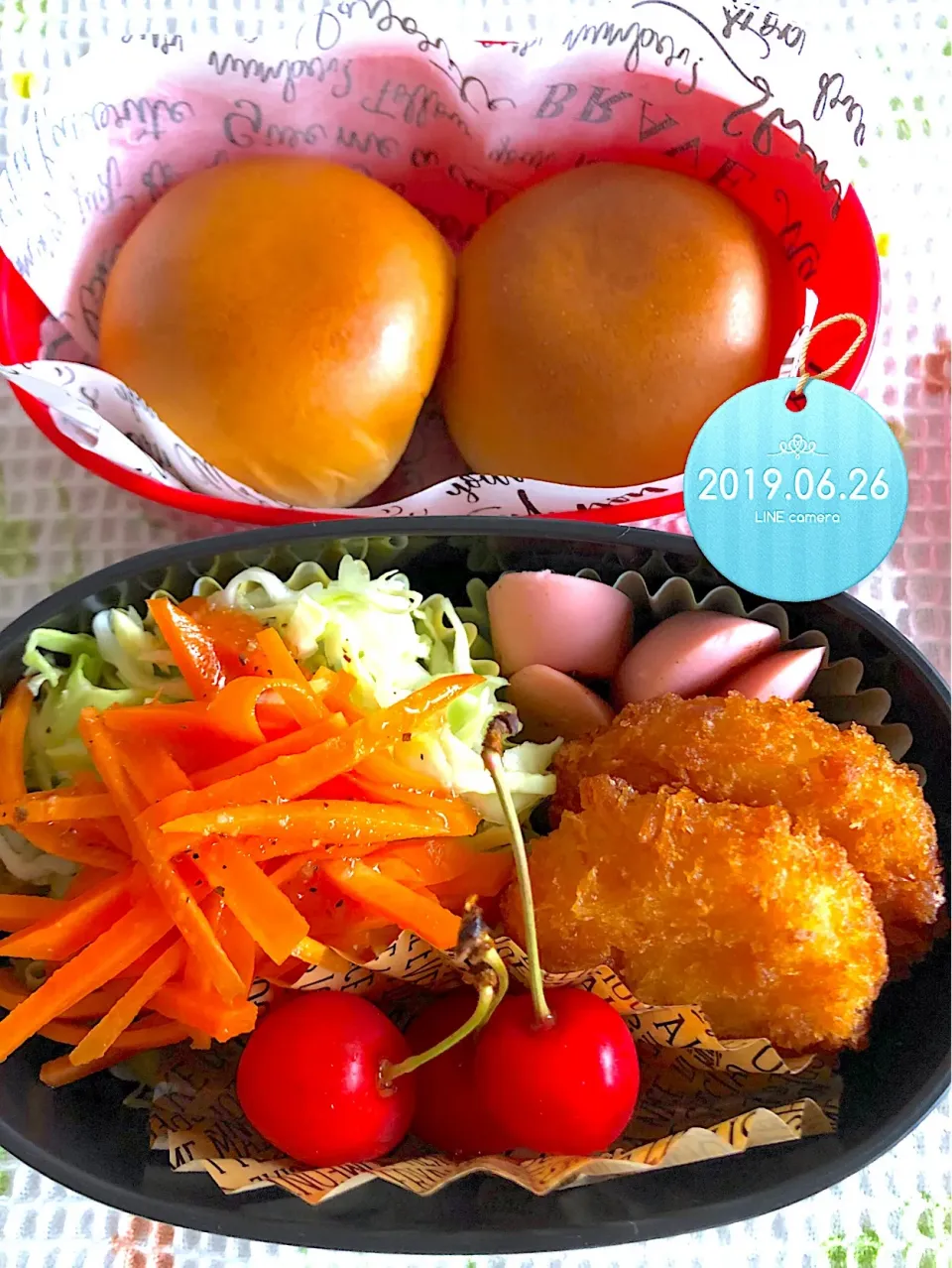 Snapdishの料理写真:あんこパンのお弁当 #jkお弁当|harutomomamaさん