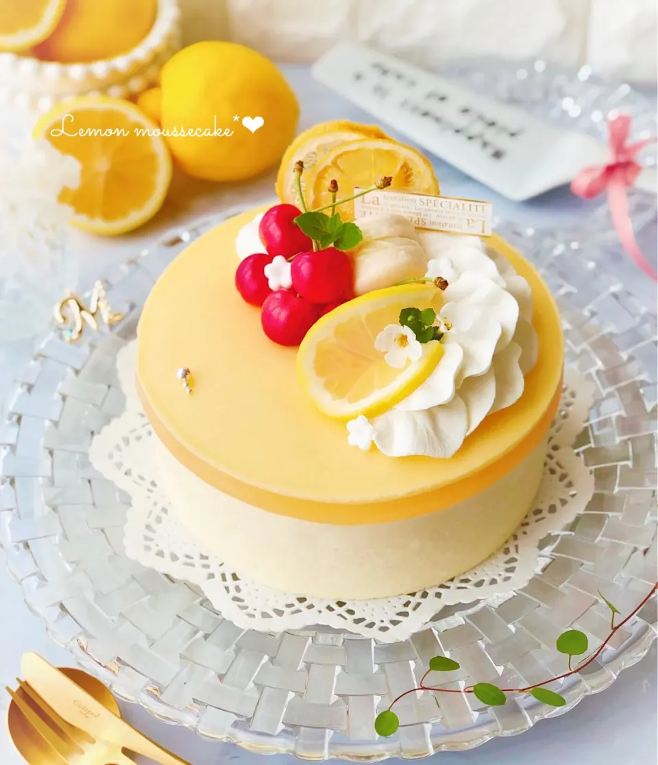 ぷるぷる♡レモンムースケーキ🍋|もえさん