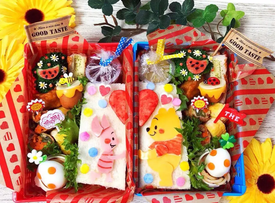 子ども達用 ペア弁当♡|みぃさん