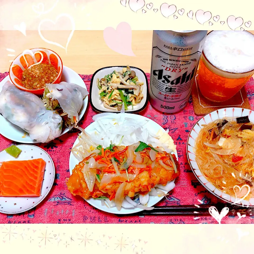 Snapdishの料理写真:６／２６ ｗｅｄ
晩ごはん🍴＊○°|rinaronarさん